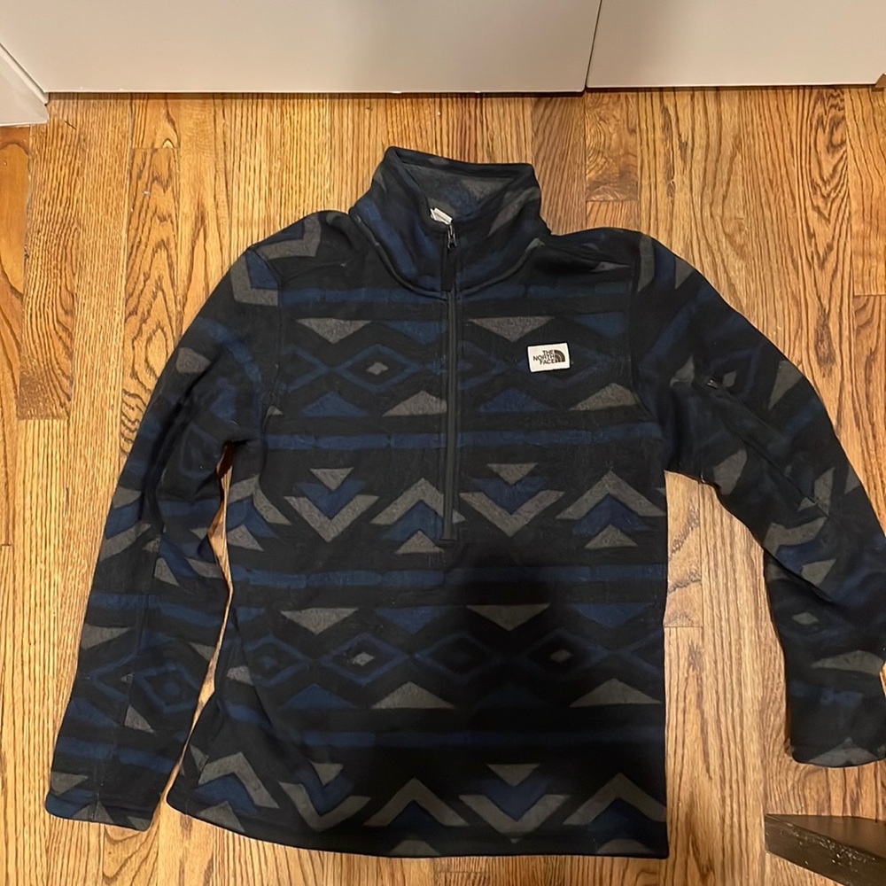 Large Patterned North Face Quarter Zip - image 1